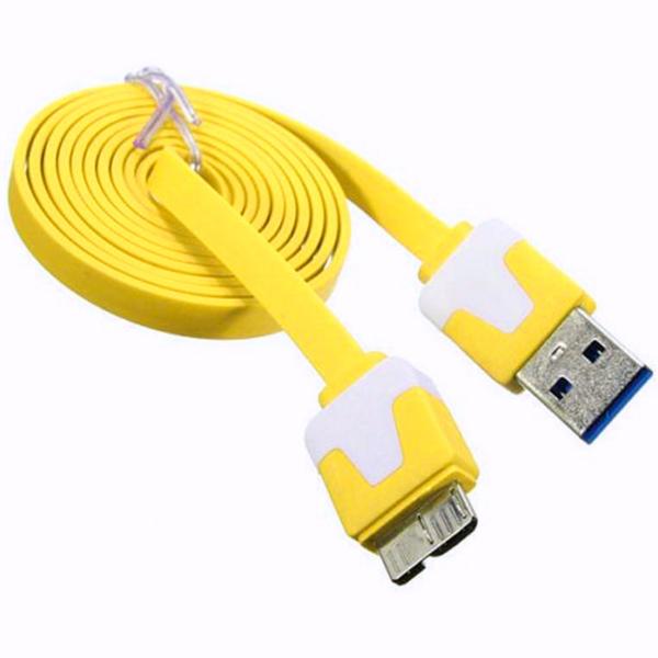 Gul USB till Micro-USB kabel, 1m