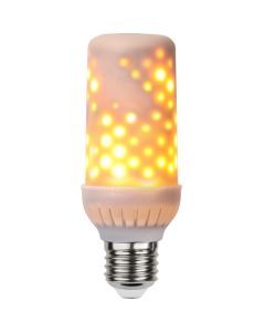 Decoration LED Flame Lamp - Vit, tänd