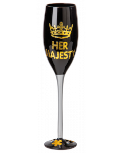 Champagneglas Svart - Her Majesty