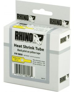 DYMO RhinoPRO märkbar krympslang 19mm, svart på gult, 1.5m rulle
