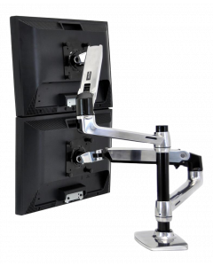 Ergotron LX ReDesign Dual Arm Pole Mount 2 flat panels or fp+ notebook