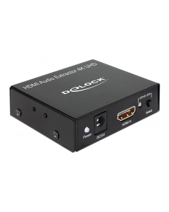 DeLOCK HDMI Stereo/5.1 ljud omvandlare, UltraHD, stereo, S/PDIF, svart