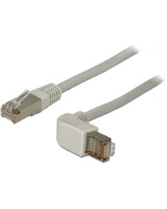 Delock Network cable RJ45 Cat.6A S/FTP upwards angled / straight 2 m