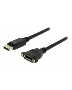 DeLOCK DisplayPort 1.2-kabel, ha - ho, 3840x2160 60Hz, 1m, svart
