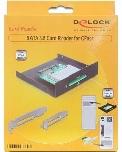 DeLOCK minneskortläsare, intern/3,5", SATA, CFast