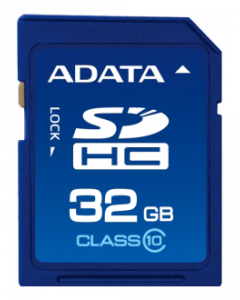 ADATA minneskort, SDHC, 32GB, UHS speed class 1 ,speed class 10, blå
