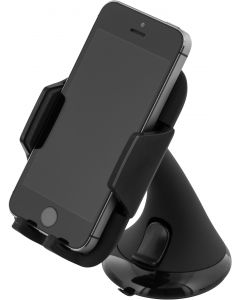DELTACO Hållare för smartphone, justerbart fäste med sugpropp, svar