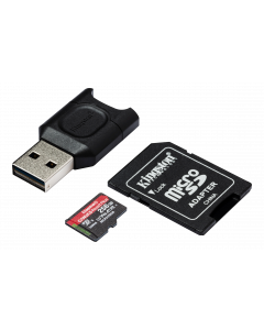 Kingston 256GB microSDXC React Plus SDCR2 w/Adapter + MLPM Reader