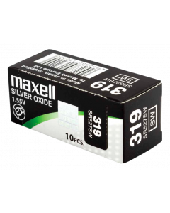 Maxell knappcellsbatteri, Silver-oxid, SR527SW (319), 1,55V, 10-pack