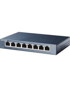TP-LINK, nätverksswitch, 8-ports 10/100/1000Mbps, RJ45, metall