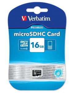 Verbatim minneskort, microSDHC Class 10, 16GB