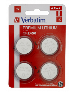 Verbatim LITHIUM BATTERY CR2450 3V 4 PACK