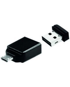 Verbatim Store'n'Go Nano USB Drive 16GB + OTG Adapter