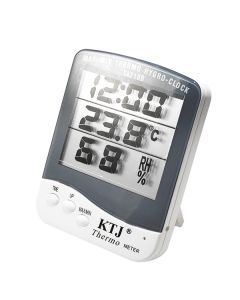 Multifunktionell inomhus LCD Termometer med klocka