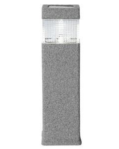 Granit, Solenergi LED sten-gångljus, grå, skymningssensor