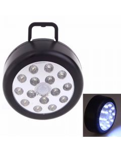 Portabel LED-lampa med rörelsesensor, Infraröd PIR-sensor - Svart