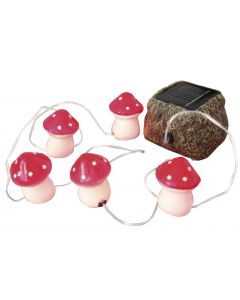Ljusslinga för utomhusbruk med röda svampar