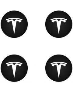 Tesla Centrumkåpa, 56mm, Vit - 4-pack
