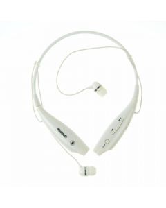 Bluetooth-hörlurar med nackband och magnetiska In-ear snäckor, mikrofon, mediaknappar - Vit