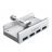 Clip-on USB-Hubb för Skrivbord & Skärm, 4st höghastighets USB 3.0 - Silver