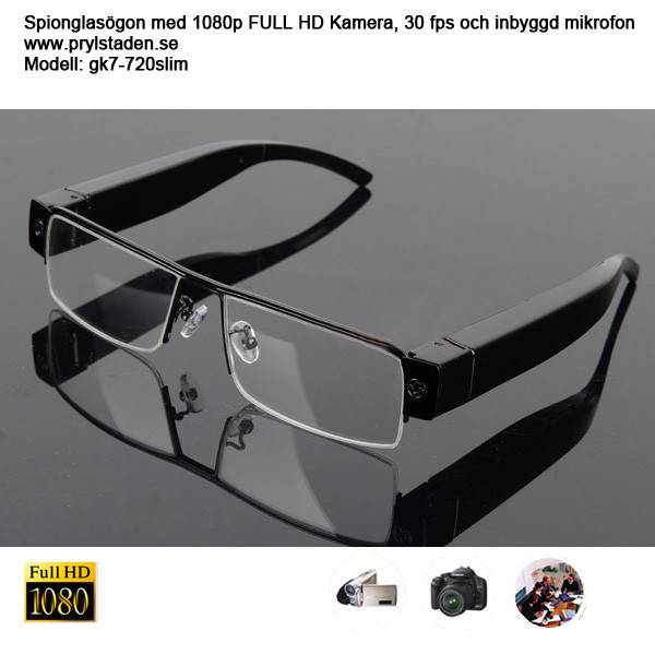 Nya Diskreta Spionglasögon 1080p slimmad modell