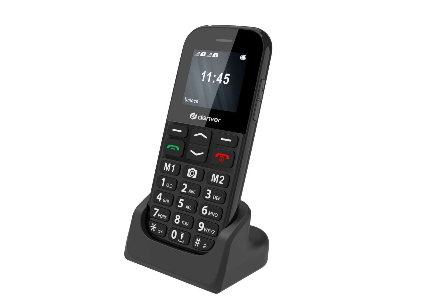 Denver BAS-18800L – Senior Mobiltelefon 4G med Stora Knappar & SOS | Mobil - Mobiltelefoner | AlltMobil