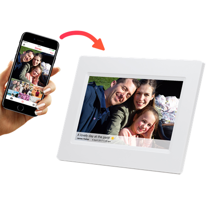 Frameo 7 Appstyrd Digital fotoram, WiFi, IPS 16:9 pekskärm, 1024x600 | Hem & Fritid - Ljud & Bild - Digitala Fotoramar | AlltMobil