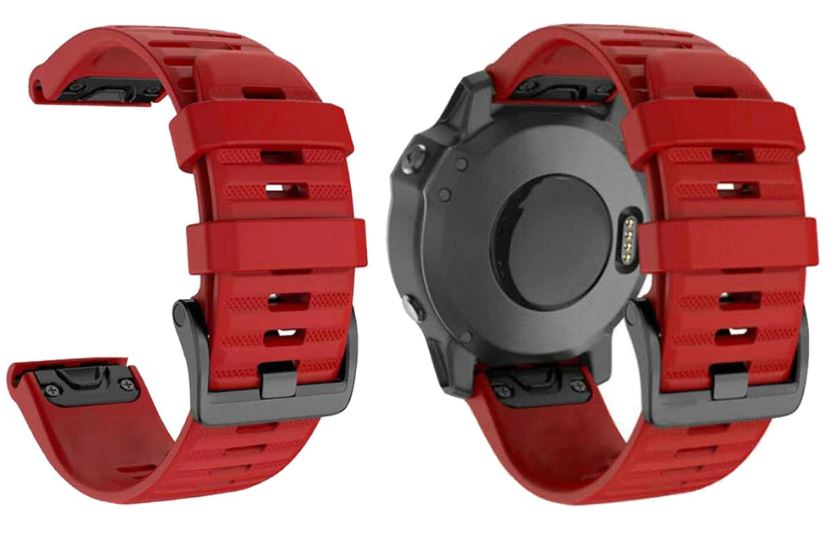 Garmin armband, 22mm, Quickfit, ergonomisk - Röd