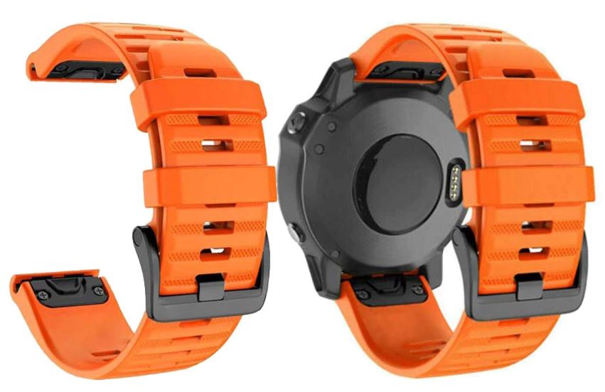 Garmin armband, 22mm, Quickfit, ergonomisk - Orange