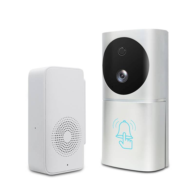 Trådlös Porttelefon med Kamera, WiFi, Mörkerseende, Rörelsedetektion, 160° Vidvinkel, Minneskortsplats