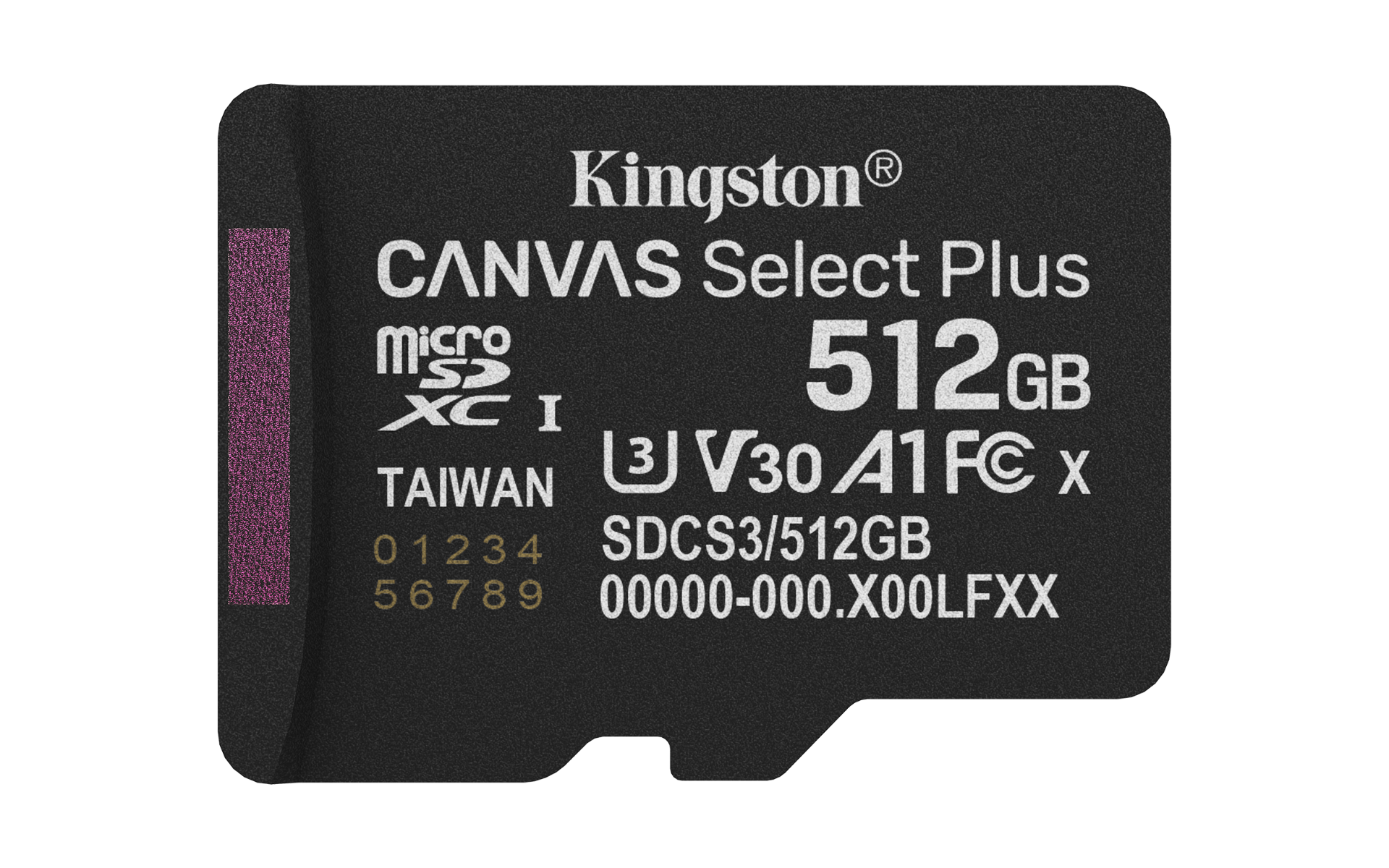 512GB microSDXC minneskort Kingston Canvas Select Plus hög hastighet 150MB/s