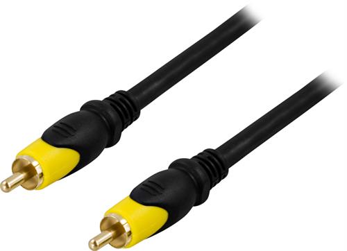 DELTACO kompositvideokabel, 1xRCA ha - ha, 10m