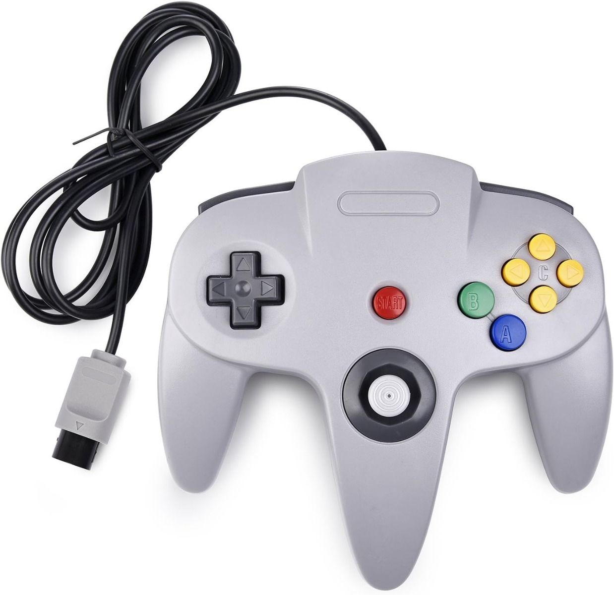 Klassisk Nintendo 64 handkontroller, Originalanslutning - Grå | Dator - Spelkontroller | AlltMobil