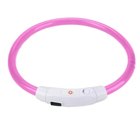 LED halsband för hund, lång batteritid, uppladdningsbart, 75 cm - Rosa | Hem & Fritid - Hobby & Fritid - Roliga prylar - Gadgets | AlltMobil