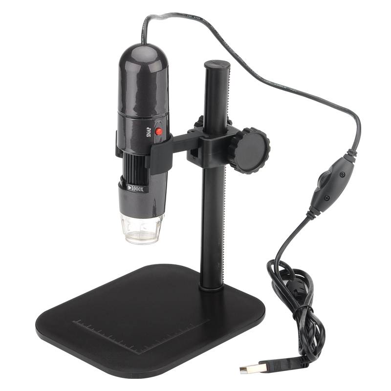 USB-mikroskop med 1000x zoom, justerbar fokus, LED-belysning, 1280x1024, 30 fps