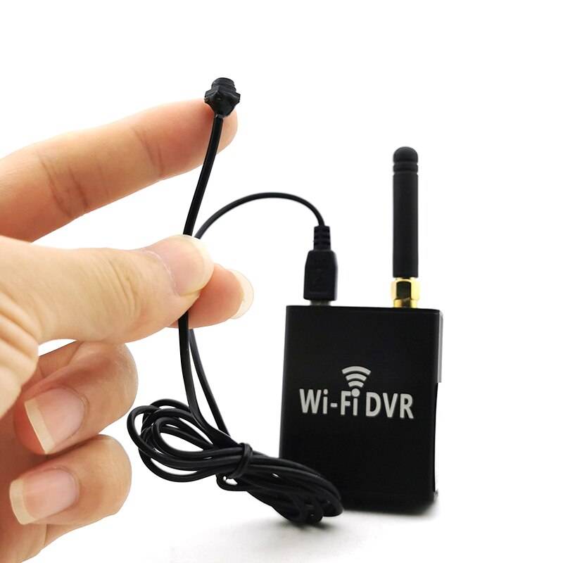 Mini Trådlös Övervakningskamera och DVR Videolagringsenhet, MicroSD, Rörelsedetektion, Trådlös