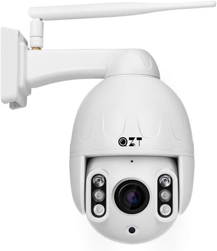 Övervakningskamera, PTZ, 1080p, 5X zoom, rörelsedetektion, tvåvägskommunikation, mörkersyn, Wi-Fi anslutning