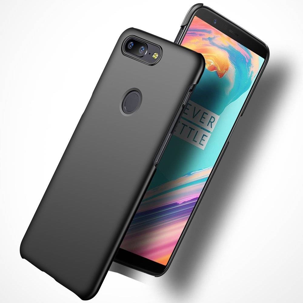 Superslimmat hårt skal för OnePlus 5T, 0,8 mm tjockt - Svart