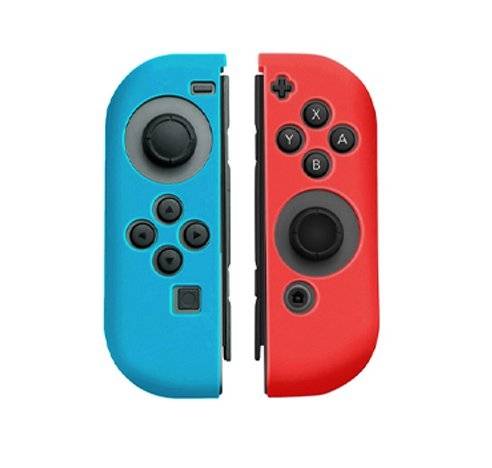 Nintendo Switch Joycon silikonskal 2-pack - Rött/Blått