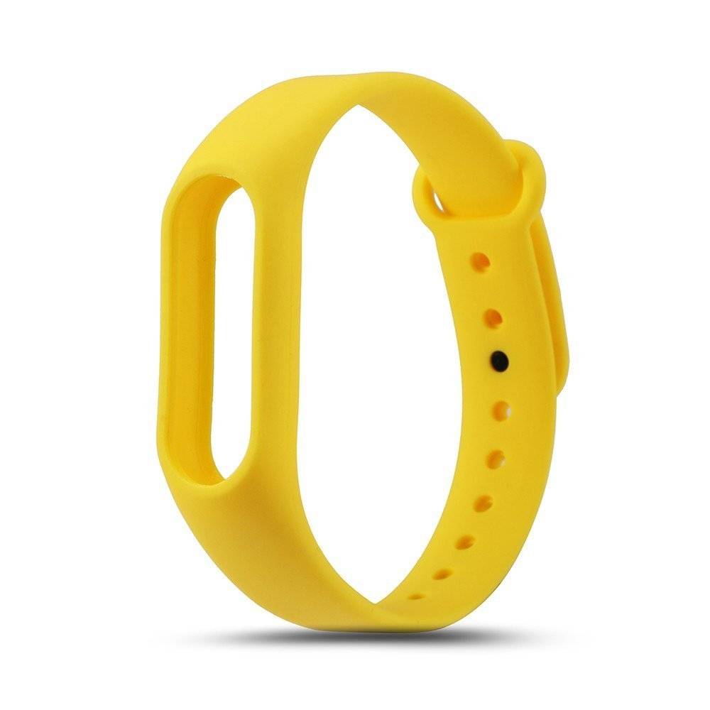 Mjukt gummi-armband för Xiaomi Mi Band 2 - Gul