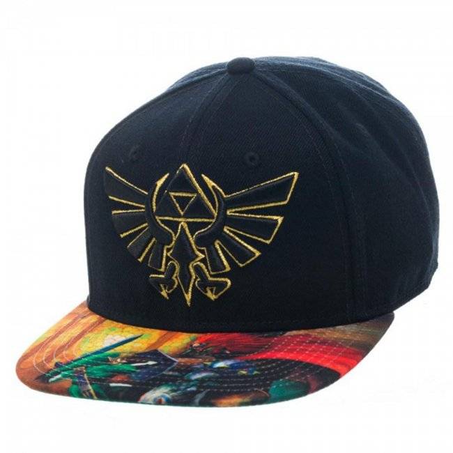 Snapback-keps med Zelda-motiv och Broderad logotyp