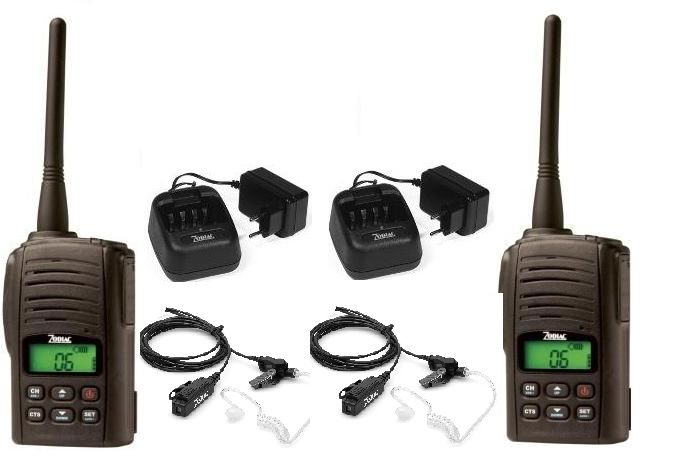 Zodiac FreeTalk Pro komradio - 2pack, secret service örsnäcka, mikrofon